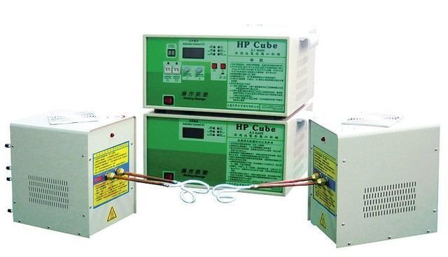大憲研發成功高頻機(HP-CUBE50TT/8025),擁有兩個感應頭及兩個線圈,可對同一物件同時加熱